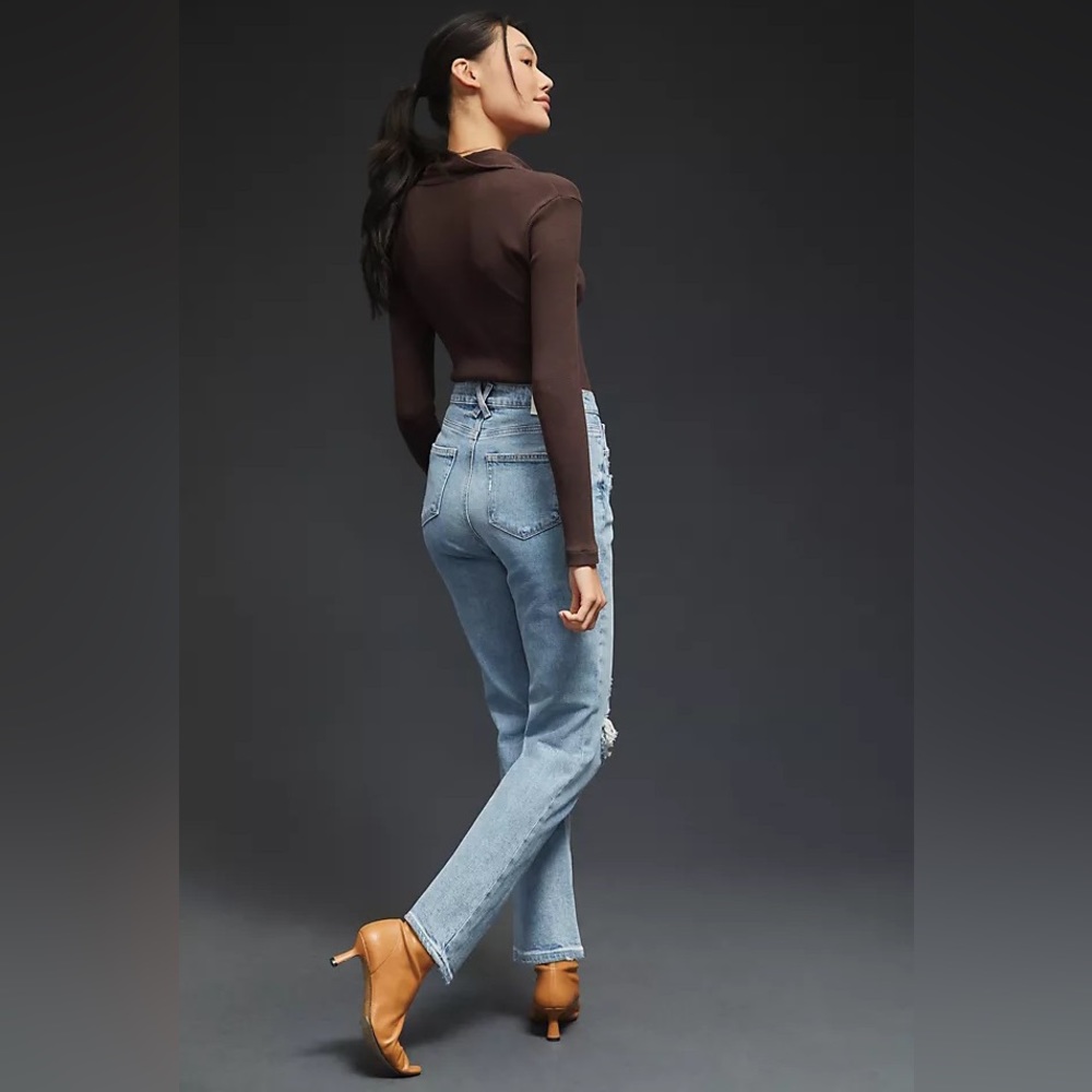 Paige Noella high rise relaxed straight jeans 👖 - Picture 4 of 10